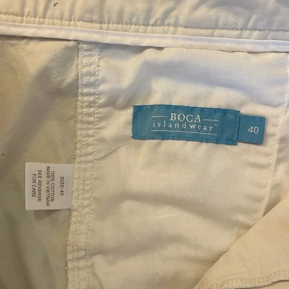 Boca Island Wear Men’s 40 Cream Ivory Cargo Shorts - Picture 5 of 6